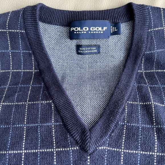 NWOT - Polo Ralph Lauren Men’s Cotton Cashmere Blended Sweater Vest - Size L - Picture 2 of 3